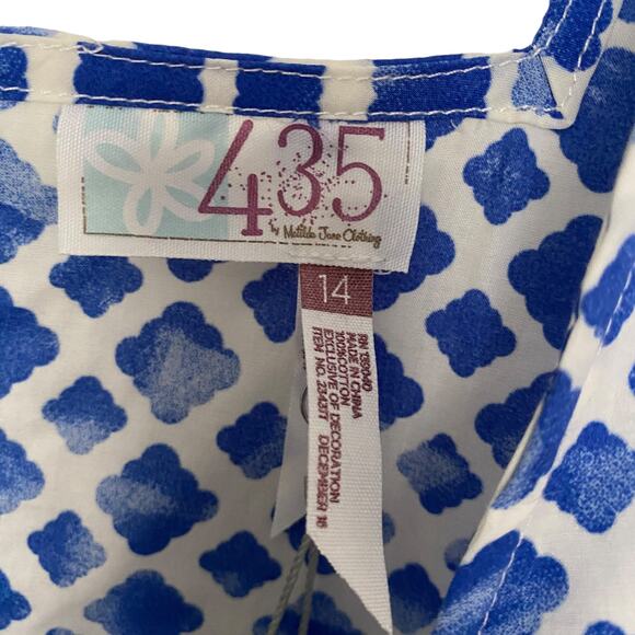 NWT MATILDA JANE Girls Sz 14 Wandering Waters 435 Top Blouse Flutter Sleeves - Picture 7 of 12